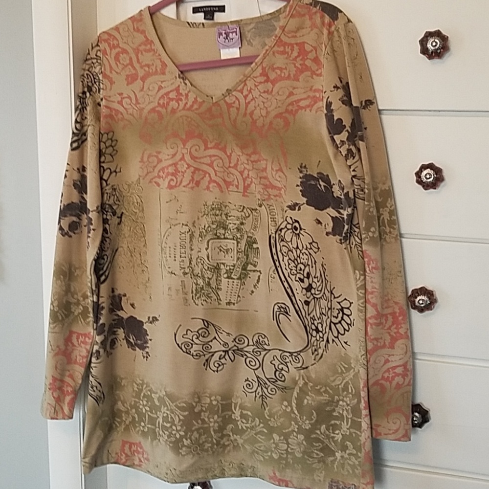 Cotton poly spandex tunic
